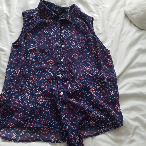 Americana button-up sleeveless shirt - Picture 1 of 2